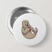 Siegel mit Tasse mit Stroh Button (Vorne & Hinten)