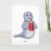 Siegel mit Trinktasse Karte (Rückseite)