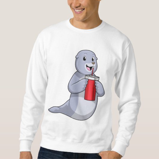 Siegel mit Trinktasse Sweatshirt (Vorderseite)