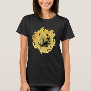 Siegel Motif Sea Lions Ozeantiere Farbige Siegel T-Shirt