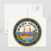 Siegel NEW HAMPSHIRE Postkarte (Vorne/Hinten)