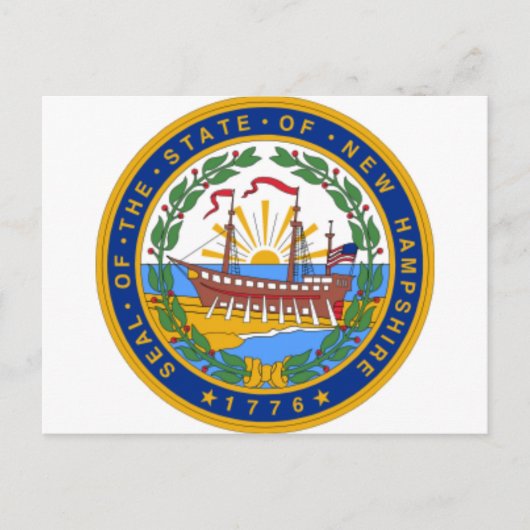 Siegel NEW HAMPSHIRE Postkarte (Vorderseite)