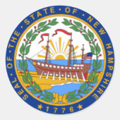 SIEGEL NEW HAMPSHIRE RUNDER AUFKLEBER (Vorderseite)