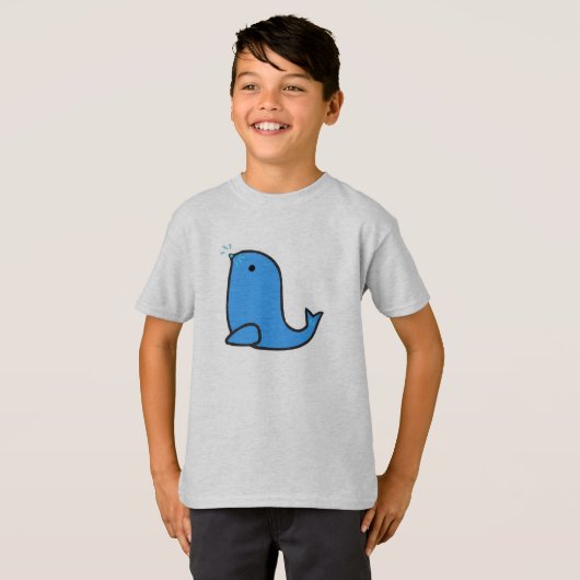 Siegel niedlich Cartoon T-Shirt (Vorne ganz)