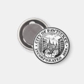 Siegel Pawtucket, Insel Rhode Magnet (Vorderseite/Rückseite)