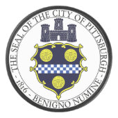 Siegel Pittsburgh Eishockey Puck (Vorderseite)