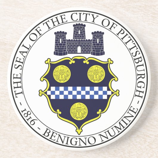 Siegel Pittsburgh Getränkeuntersetzer (Vorne)