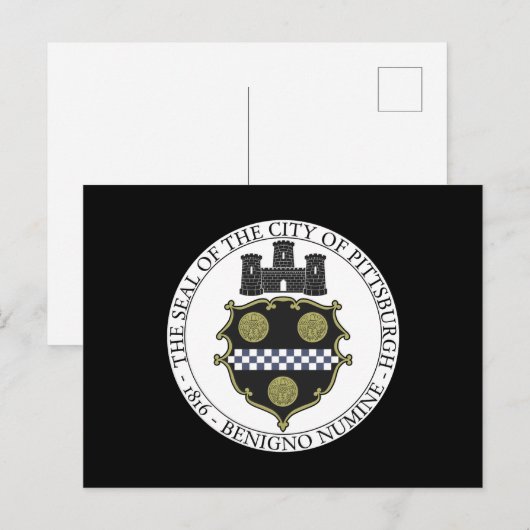 Siegel Pittsburgh Postkarte (Vorne/Hinten)