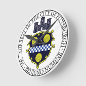 Siegel Pittsburgh Runde Wanduhr (Winkel)