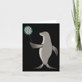 Siegel Playing Badminton Hob Karte (Vorderseite)