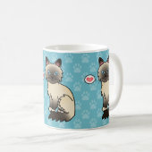 Siegel Point Birman / Ragdoll Cat Liebe Kaffeetasse (VorderseiteRechts)