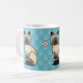 Siegel Point Birman / Ragdoll Cat Liebe Kaffeetasse (Vorderseite Links)