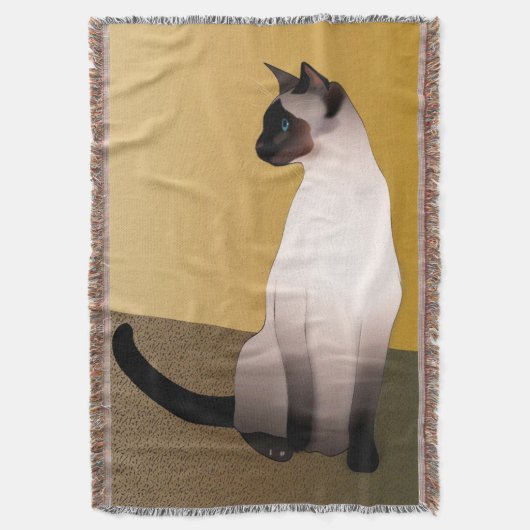 Siegel Point Siamese Cat Decke (Vorderseite Vertikal)