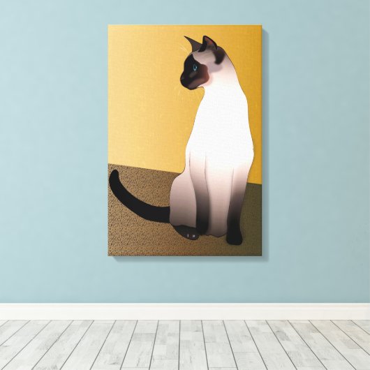 Siegel Point Siamese Cat Leinwanddruck (Insitu (Holzboden))