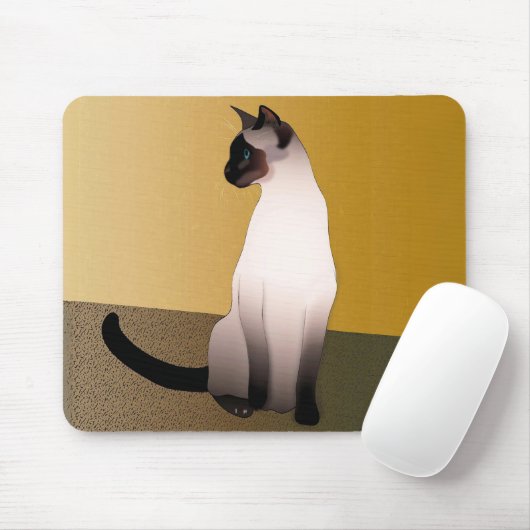 Siegel Point Siamese Cat Mousepad (Mit Mouse)