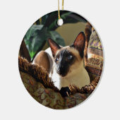 Siegel Point Siamese Cat on Comfy Pillow Keramik Ornament (Links)