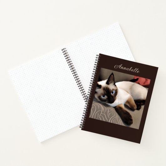 Siegel Point Siamese Cat Portrait Journal Notizblock (Innenseite)