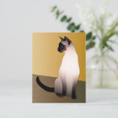Siegel Point Siamese Cat Postkarte (Stehend Vorderseite)