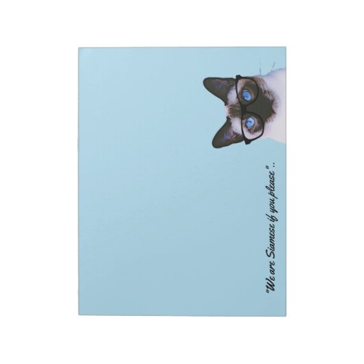 Siegel Point Siamese Notepad Notizblock (Rotiert)