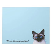 Siegel Point Siamese Notepad Notizblock (Vorderseite)