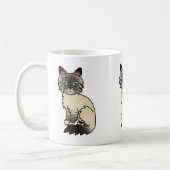 Siegel Point Tabby Birman / Ragdoll Cat Kaffeetasse (Links)