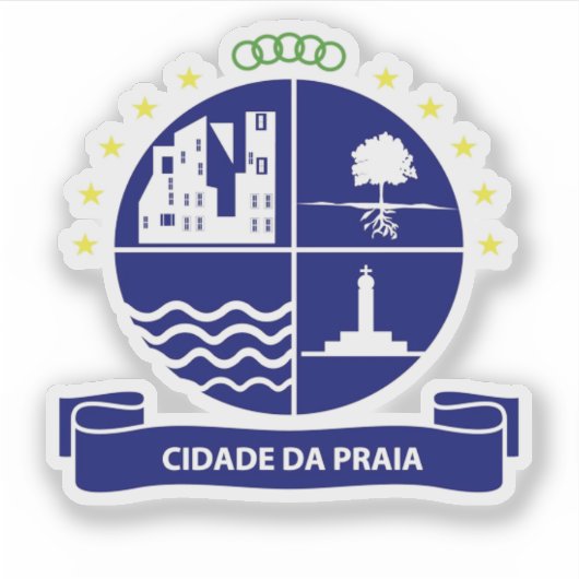 Siegel Praia, Kap Verde (Cabo Verde) Aufkleber (Vorderseite)