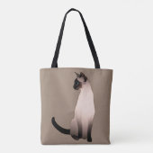 Siegel-Punkt-siamesische Katze auf Taupe TAN Tasche (Rückseite)