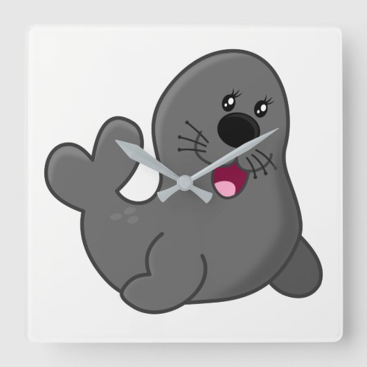 Siegel Quadratische Wanduhr (Vorderseite)