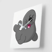 Siegel Quadratische Wanduhr (Winkel)