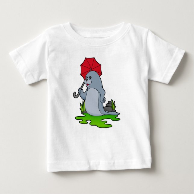 Siegel Regenschirm Baby T-shirt (Vorderseite)