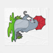 Siegel Regenschirm Fleecedecke (Vorderseite (Horizontal))