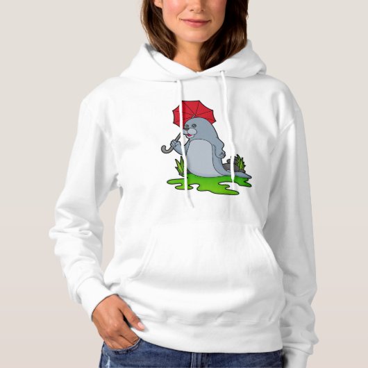 Siegel Regenschirm Hoodie (Vorderseite)