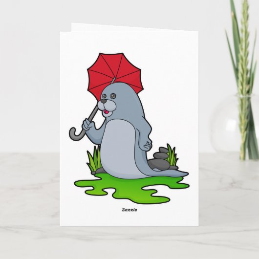 Siegel Regenschirm Karte (Rückseite)