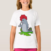 Siegel Regenschirm T-Shirt (Vorderseite)