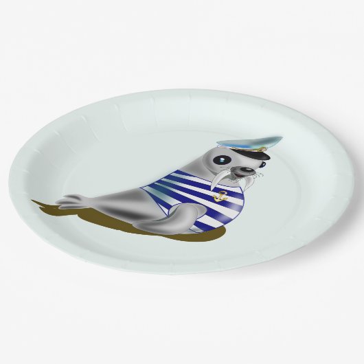 Siegel Sailor Funny Paper Teller - Anpassbar (Schrägansicht)