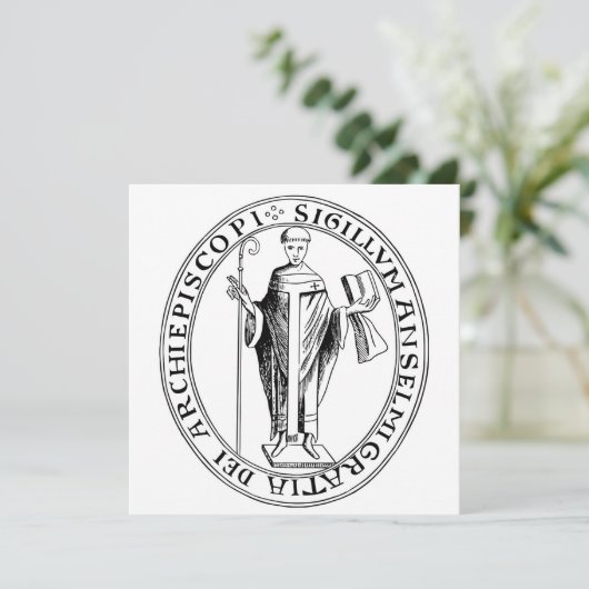 Siegel Saint Anselm von Canterbury (Stehend Vorderseite)