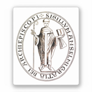Siegel Saint Anselm von Canterbury Aufkleber