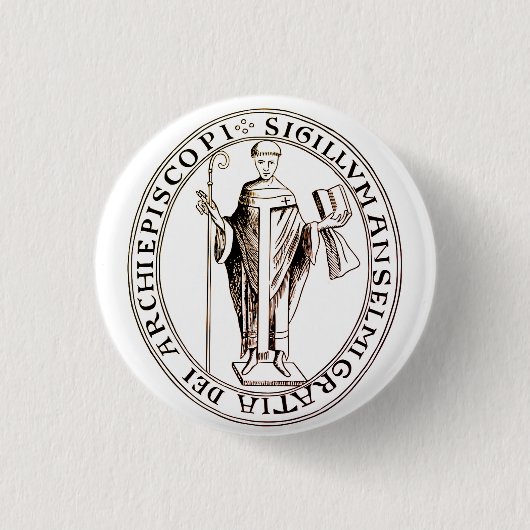 Siegel Saint Anselm von Canterbury Button (Vorderseite)