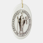 Siegel Saint Anselm von Canterbury Keramik Ornament (Rechts)