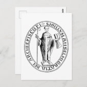 Siegel Saint Anselm von Canterbury Postkarte (Vorne/Hinten)