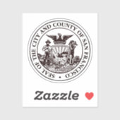 Siegel San Francisco, CA Aufkleber (Blatt)