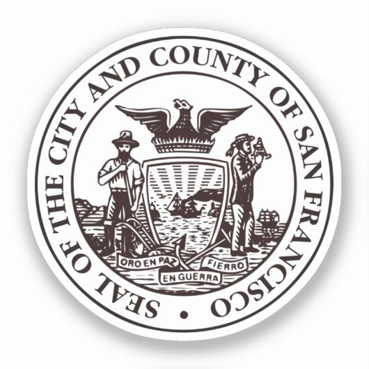 Siegel San Francisco, CA Aufkleber (Vorderseite)