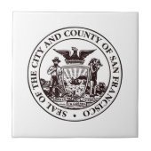 Siegel San Francisco, CA Fliese (Vorderseite)