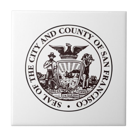 Siegel San Francisco, CA Fliese (Vorderseite)