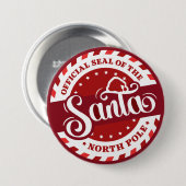 Siegel Santa North Pole Button (Vorne & Hinten)