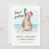 Siegel Santa Seas & Greetings Küste Weihnachten (Vorderseite)