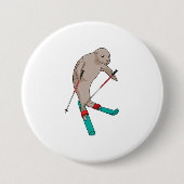 Siegel Skier Ski Button (Vorderseite)