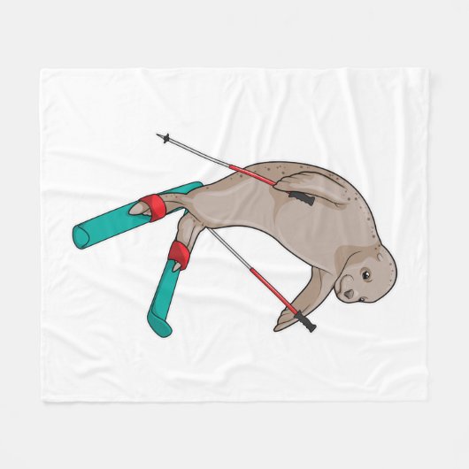 Siegel Skier Ski Fleecedecke (Vorderseite (Horizontal))