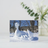 Siegel Snow Skulptur, Quebec, Kanada Postkarte (Stehend Vorderseite)