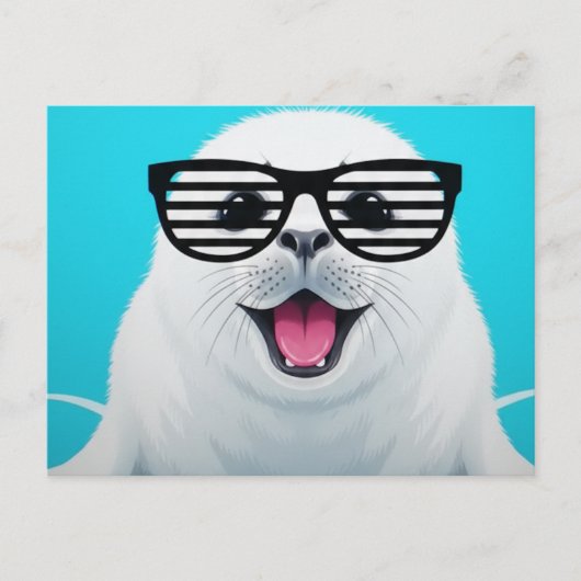 Siegel-Sonnenbrille Postkarte (Vorderseite)